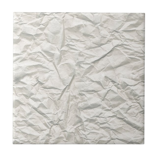 Creme geknitterte Papierbeschaffenheit Fliese (Vorderseite)