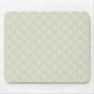 Creme gestepptes Leder Mousepad