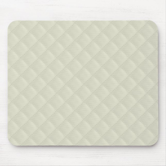 Creme gestepptes Leder Mousepad (Vorne)