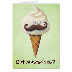 Crème glacée avec des moustaches