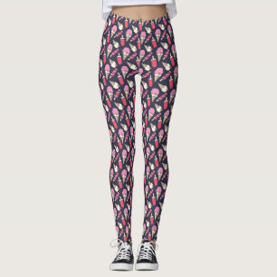 Crème glacée et sucettes leggings motifs