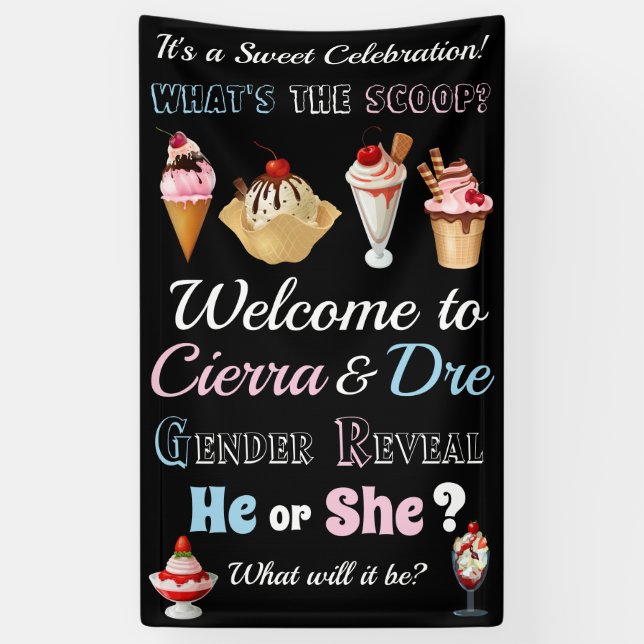 Crème glacée Qu'est-ce que la bannière Scoop? (Vertical)