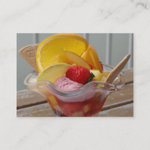 Crème glacée Sundae carte de visite personnalis