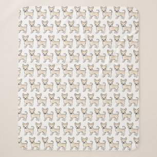 Creme glatthaar Chihuahua Cartoon-Hund Muster Sherpadecke