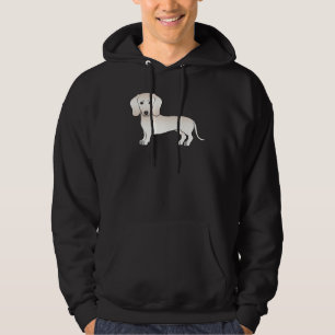 Creme glatthaarige Dachshund-Hunde-Illustration Hoodie
