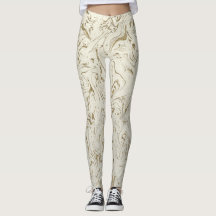 Creme & Gold Glitzer Marmor Swirl Moderner Glanz
