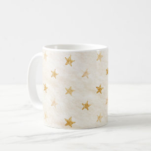 Creme Goldsterne Kaffeetasse