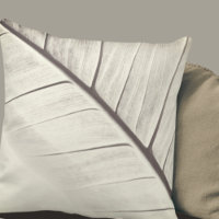 Creme & Grau-Makro-Leaf-Design