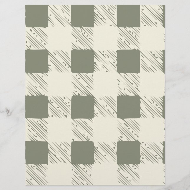 Creme & Green Scrapbook Paper (Vorderseite)