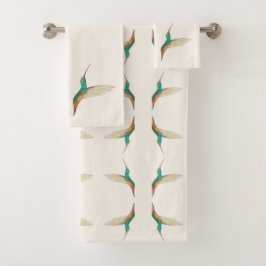 Creme Hummingbird Badhandtuch Set