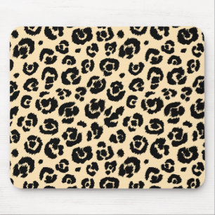 Creme-Leopard-Druck Mousepad