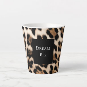 Creme Leopard Milchtasse