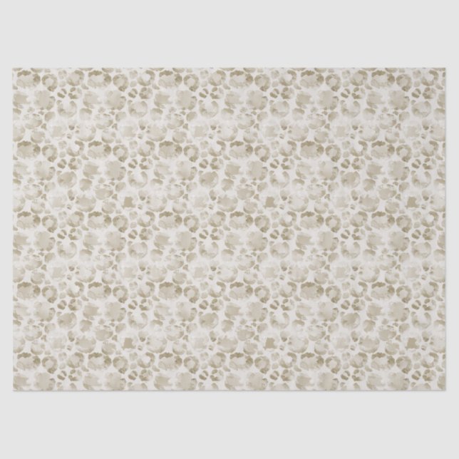 Creme Leopard Print Seidenpapier (Vorderseite)