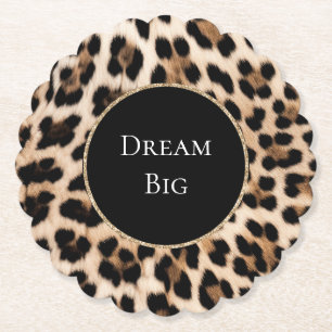 Creme Leopard Untersetzer