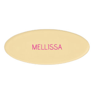 Creme minimalistischer benutzerdefinierter Name Namenschild