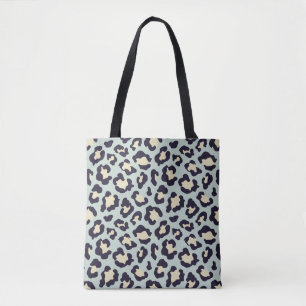 Creme, Minzgrün und schwarzer Leopardendruck Tasche