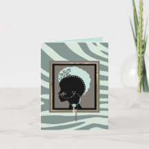 Creme, Minzgrün und schwarzer Zebradruck
