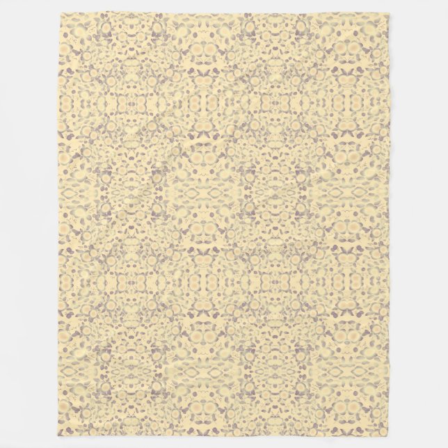 Creme mit Lila Fleecedecke (Vorderseite)