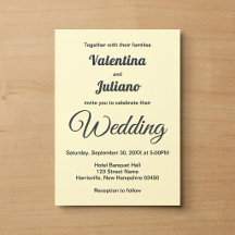 Creme mit Schiefertext-Typografie-Stil-Hochzeit