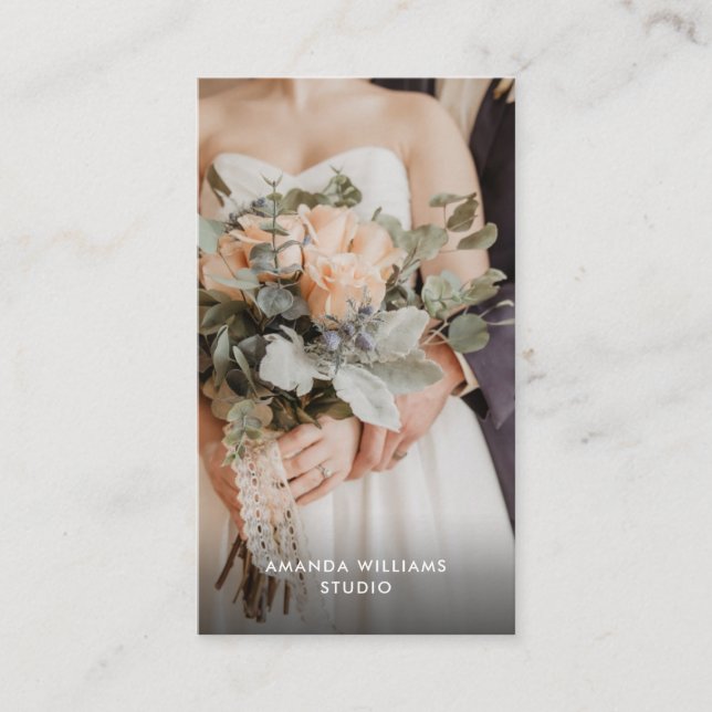 Creme Modern Foto | Fotografie Visitenkarte (Vorderseite)