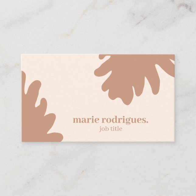 Creme Modern Scannable Visitenkarte (Vorderseite)