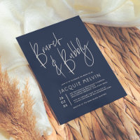 Creme & Navy Blue Brunch & Bubbly Brautparty