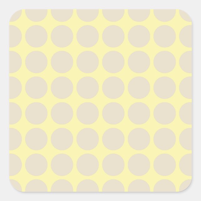 Creme-Neutralpunkte Quadratischer Aufkleber (Vorderseite)