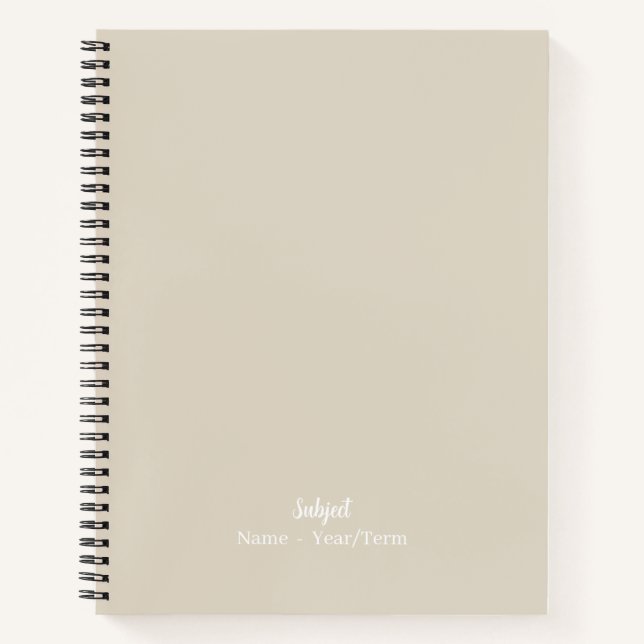 Creme Notizbuch (Vorderseite)