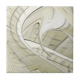 Creme Pastel Herbst Abstrakte Kunst Fliese