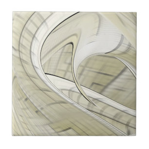 Creme Pastel Herbst Abstrakte Kunst Fliese