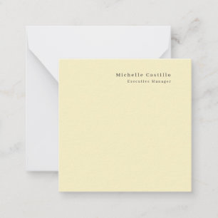 Creme Pastellfarbe Minimalist Modern Schlicht Name Mitteilungskarte