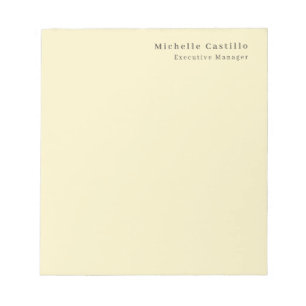 Creme Pastellfarbe Minimalistischer Moderner Einfa Notizblock