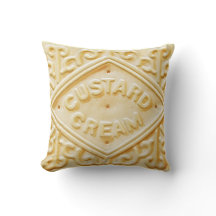 crème pâtisserie biscuit rétro coussin