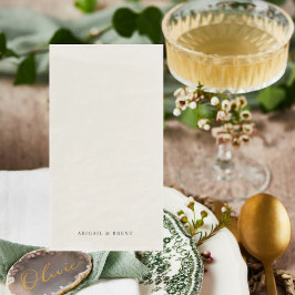 Creme Personalisiert Wedding Serviette