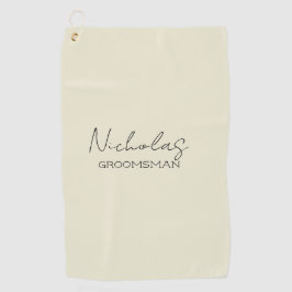 Creme Personalisierter Trauzeuge Golfhandtuch