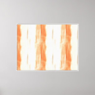 Creme Pfirsich Orange Streifen   Leinwanddruck