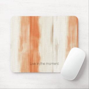 Creme-Pfirsich-Orange-Streifen Mousepad