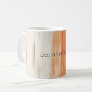 Creme-Pfirsich-Orangen-Streifen Kaffeetasse