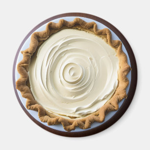 Creme Pudding Pie Food Magnet