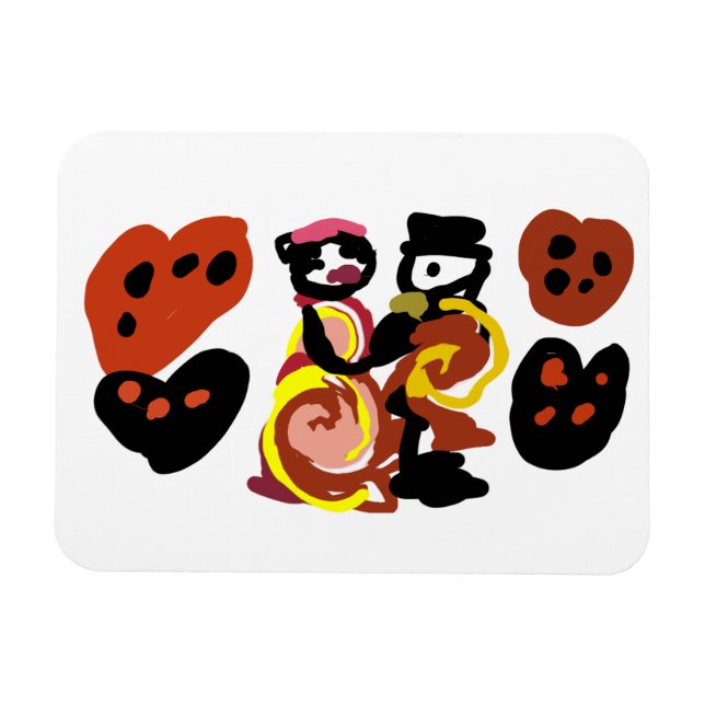 Creme-Puff Valentinstag-Tanz Magnet (Horizontal)