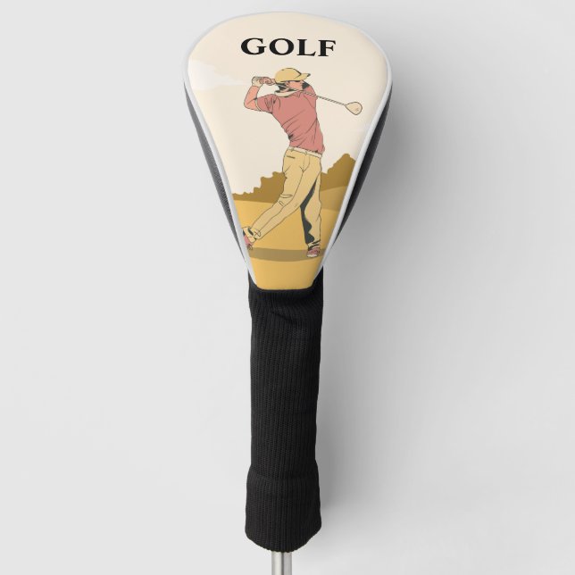 Creme Red Custom Best Driver Golf Head Cover Golf Headcover (Vorderseite)