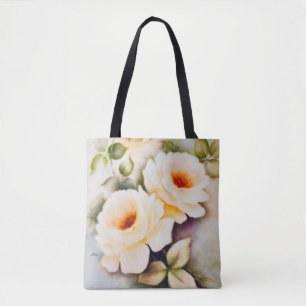 Creme Rose Aquarell Tasche