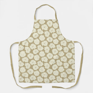 Creme Rose auf Golden Beige - nahtlos. Schürze