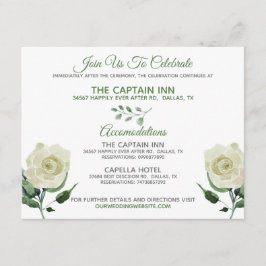 Creme-Rose-neutrale Hochzeitsinformationen Begleitkarte