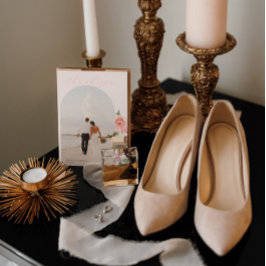 Crème & Rose | Romantische Frühlingsflorale Hochze Dankeskarte