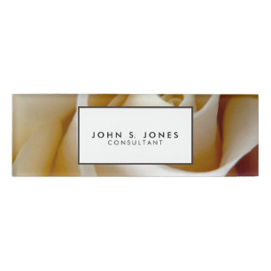 Creme Rose Wedding Foto Namenschild