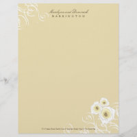 Creme Rose & Wirbel Persönlicher Briefkopf