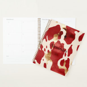 Crème Rouge Or Occidental Cowhide Howdy