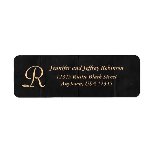 Creme/rustikales schwarzes Name und