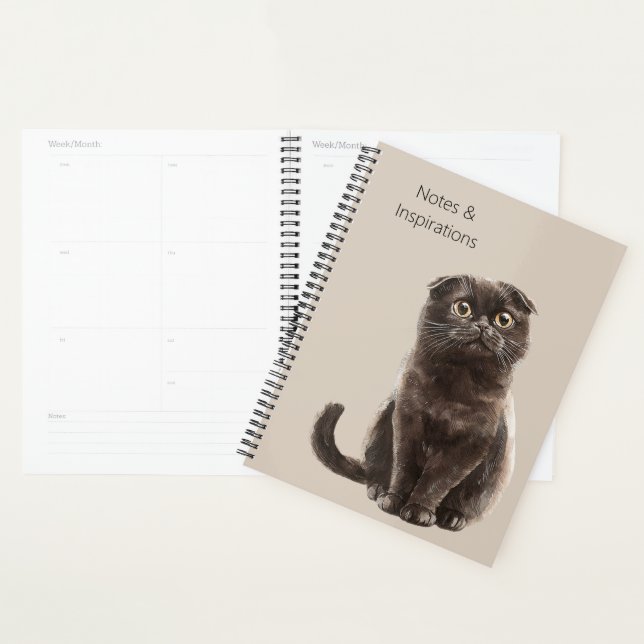 Creme Schwarze Katze   Planer (Anzeige)